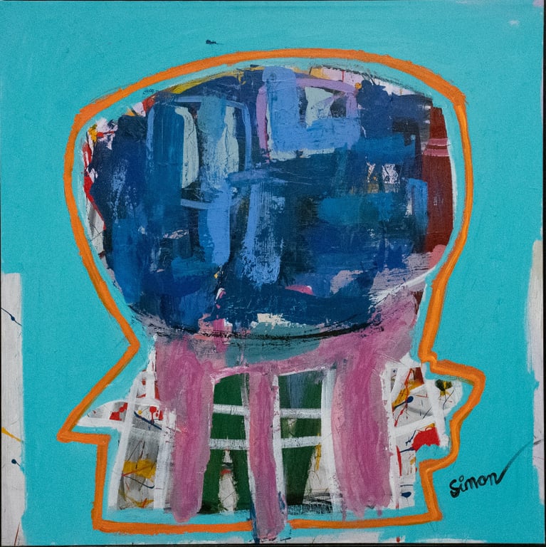 #1119 Maleri 100X100 cm SOLD billede 2