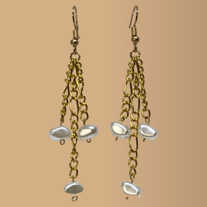 Hvide Øreringe – produktbillede