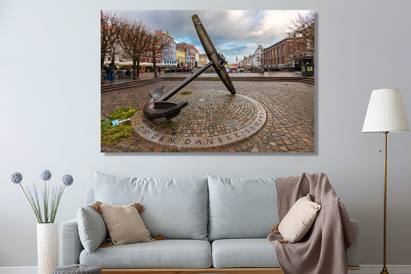 Det ikoniske anker i Nyhavn i København en smuk solrig eftermiddag billede 2