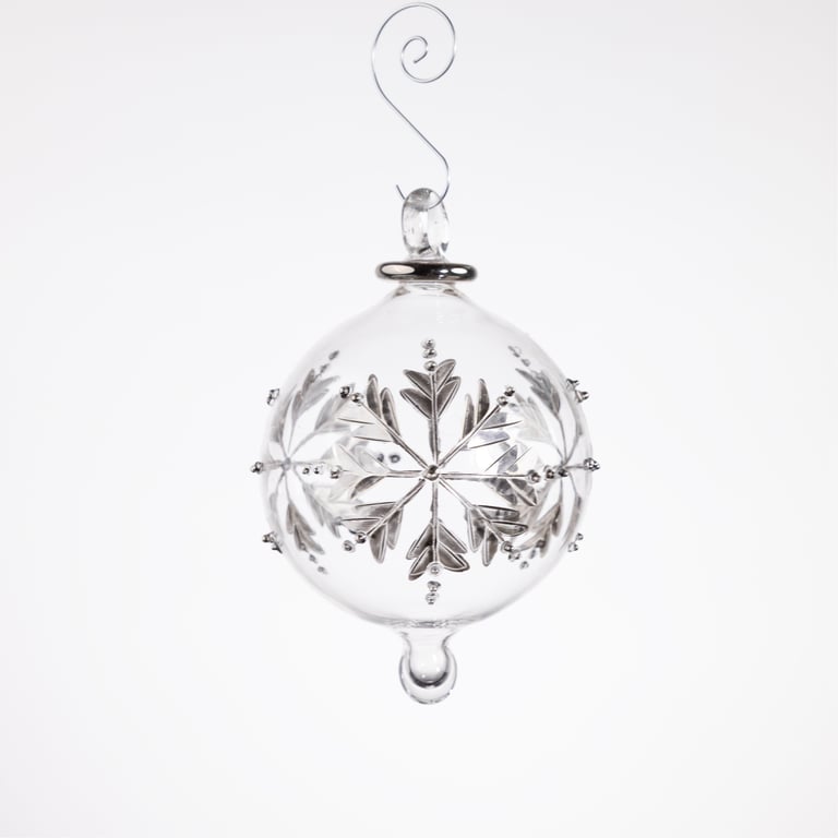 JULEKUGLE DESIGN 1007 KRYSTAL MED GULD ELLER HVIDGULD billede 5