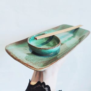 SUSHI TALLERKEN TURKIS – produktbillede