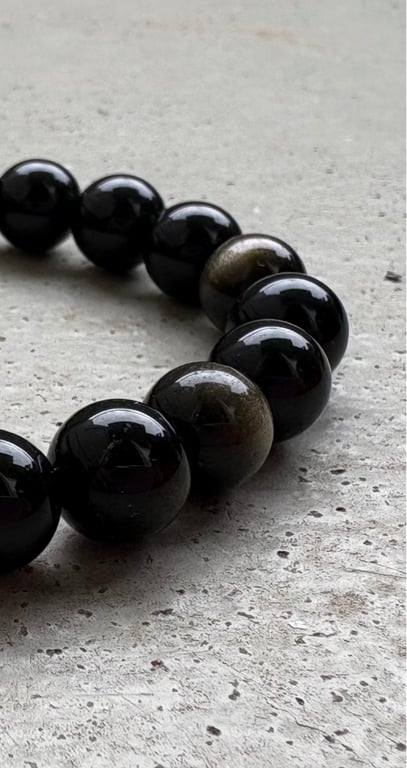 Guld Obsidian Grande - Kvalitet AA billede 3