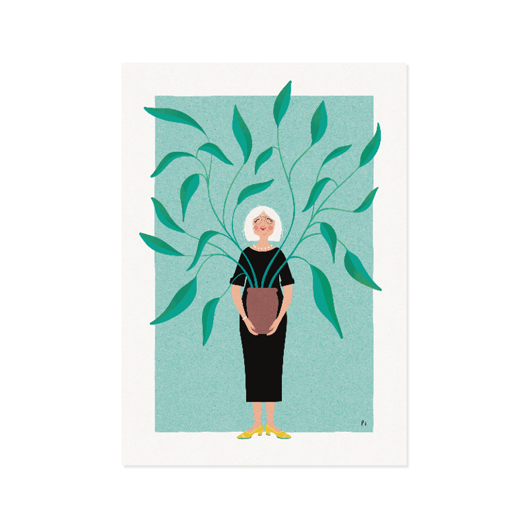 Grønne fingre – hvid page – plakat