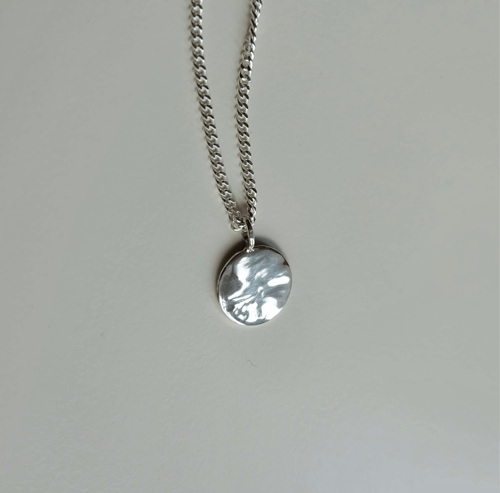 Waves pendant sølv small