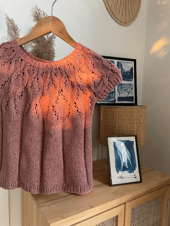 Almas tee - strikkeopskrift PDF DANSK billede 3