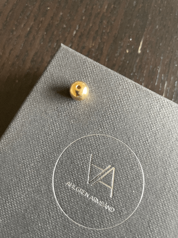 Glat perle 8 mm - 24k guld forgyldt Sterlingsølv