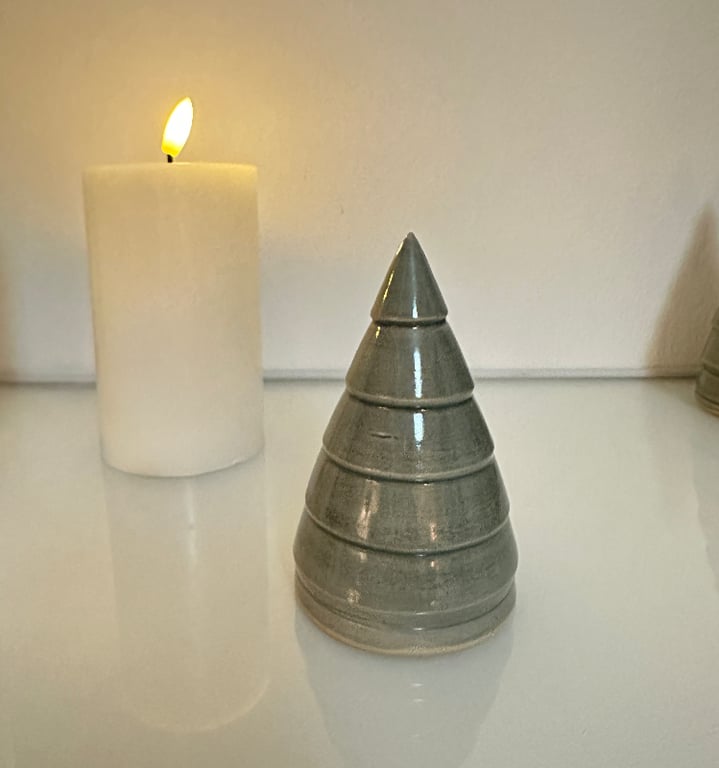 Juletræ 10 cm grågrøn