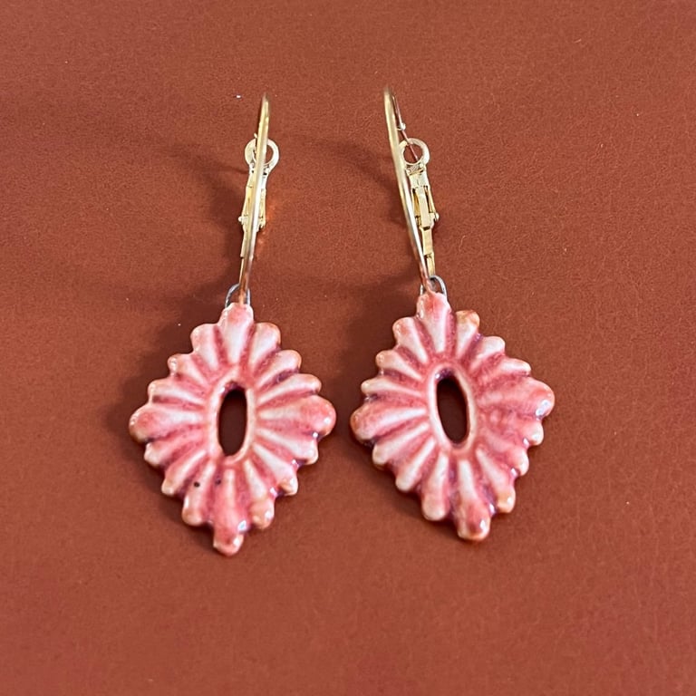 Brændt rød - øreringe billede 6