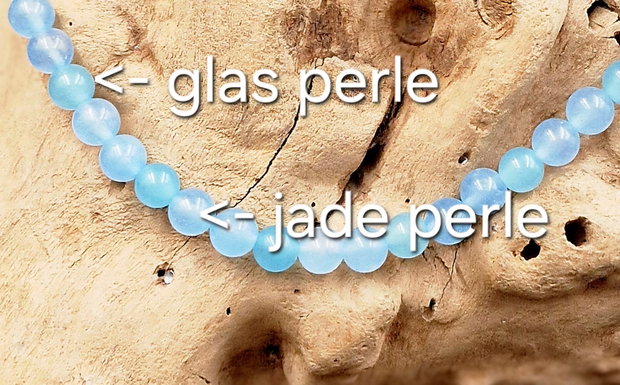 Blå jade halskæde / armbånd. billede 3