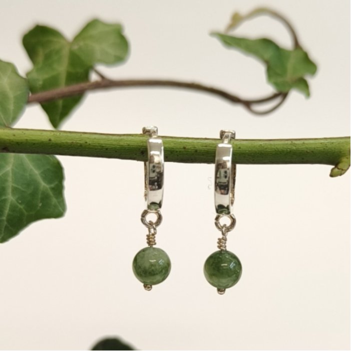 Creol med 6 mm grøn jade