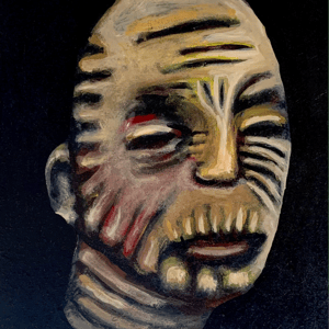 Hoved på træplade – produktbillede