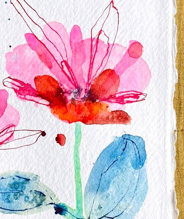 Pink single blomst #2 billede 4