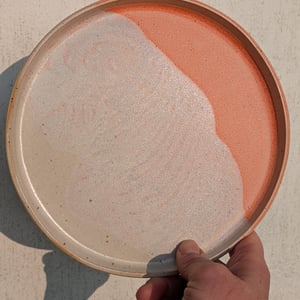 Frokosttallerken orangmeleret/beige – produktbillede