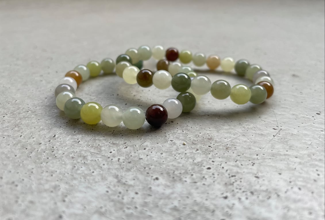 Multi Grøn Jade Nefrit - Kvalitet AA billede 2