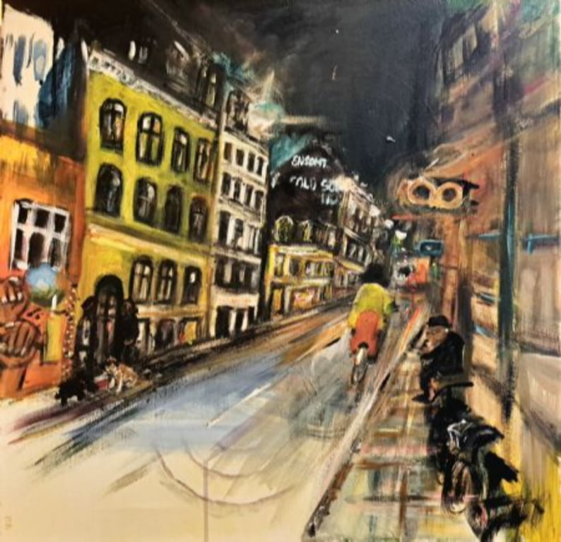 RESERVERET - Griffenfeldgade...mit hood, 30x40 Maleri