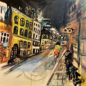 RESERVERET - Griffenfeldgade...mit hood, 30x40 Maleri – produktbillede