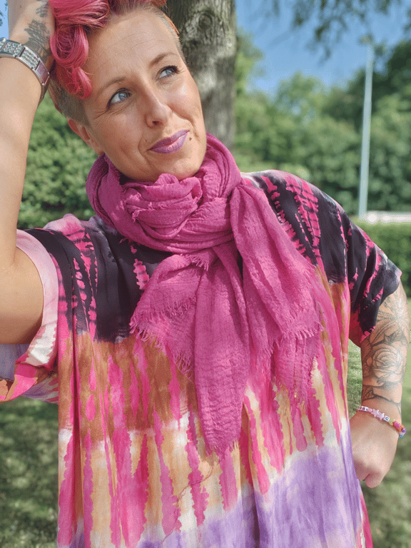 Marylin Tørklæde Magenta billede 2