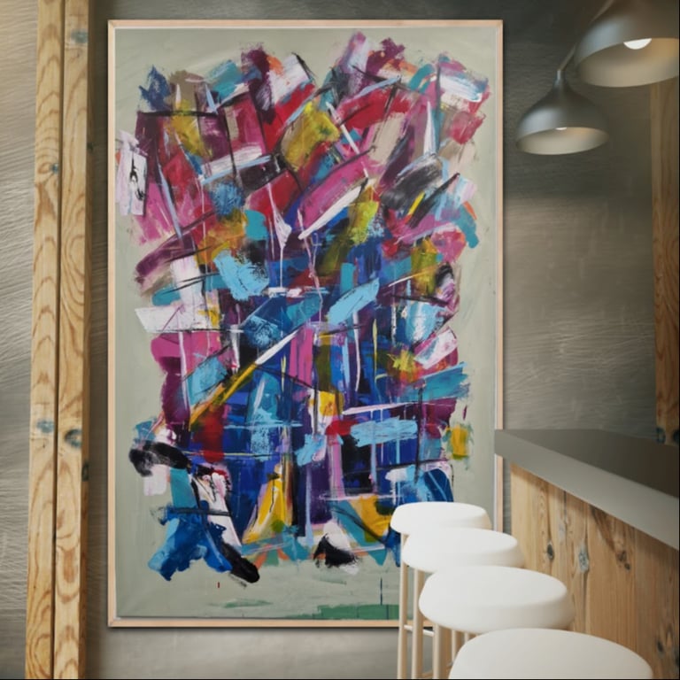 #1127 Maleri 100X150cm SOLD billede 4