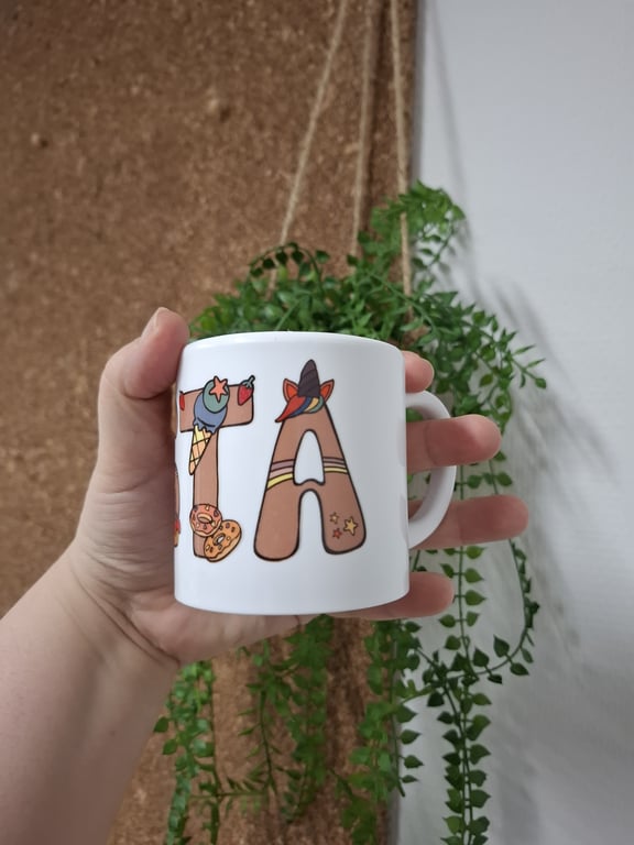 Lille Krus med NAVN: Unicon Rosa skrift, Hvid baggrund billede 6