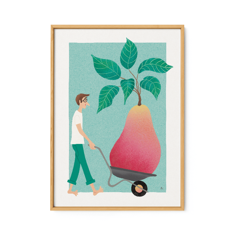 Trillende trillebør – plakat billede 2