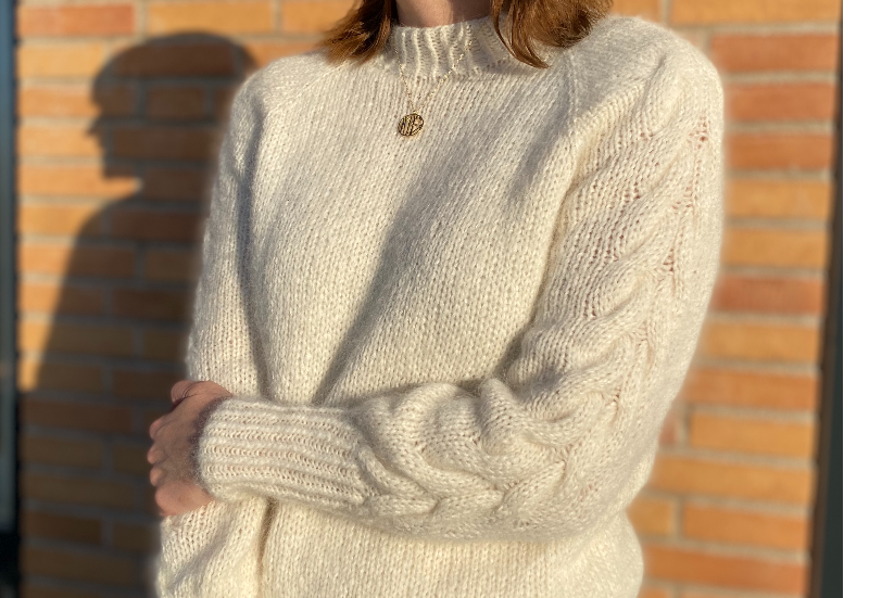 Twist a sleeve -Strikkeopskrift (dansk PDF) billede 3