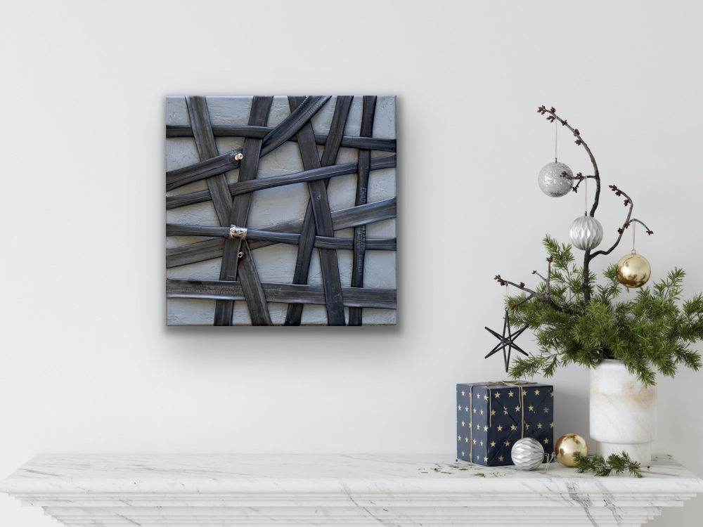 “Maleri” lærred med cykelslanger # 85