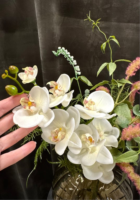 Orkidé buket hvid  billede 3