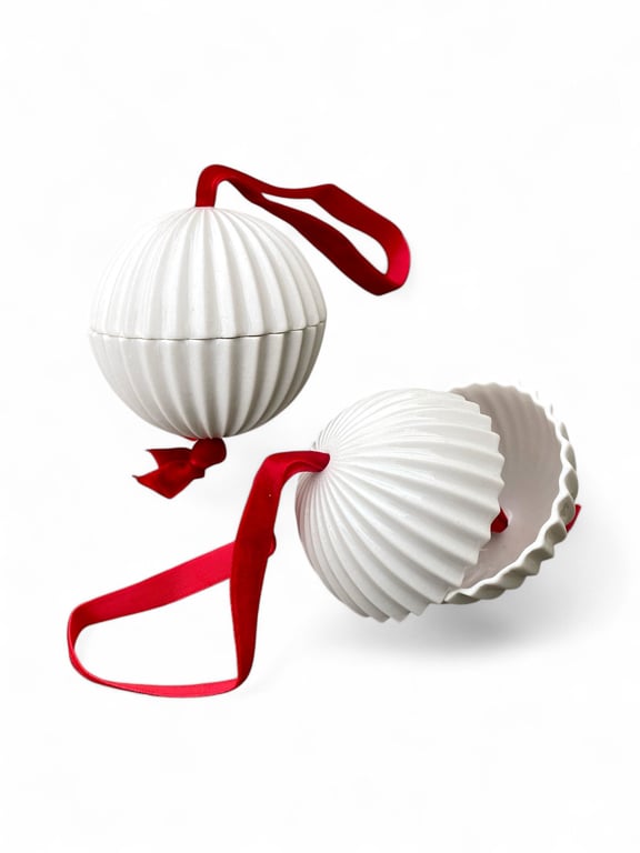 Julekugle med riller 