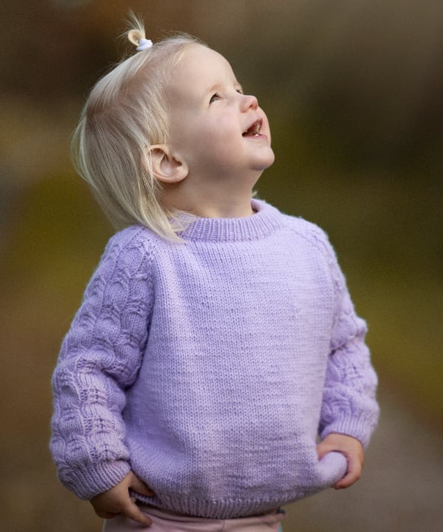 Sea Foam Sweater Kids - Strikkeopskrift PDF Dansk