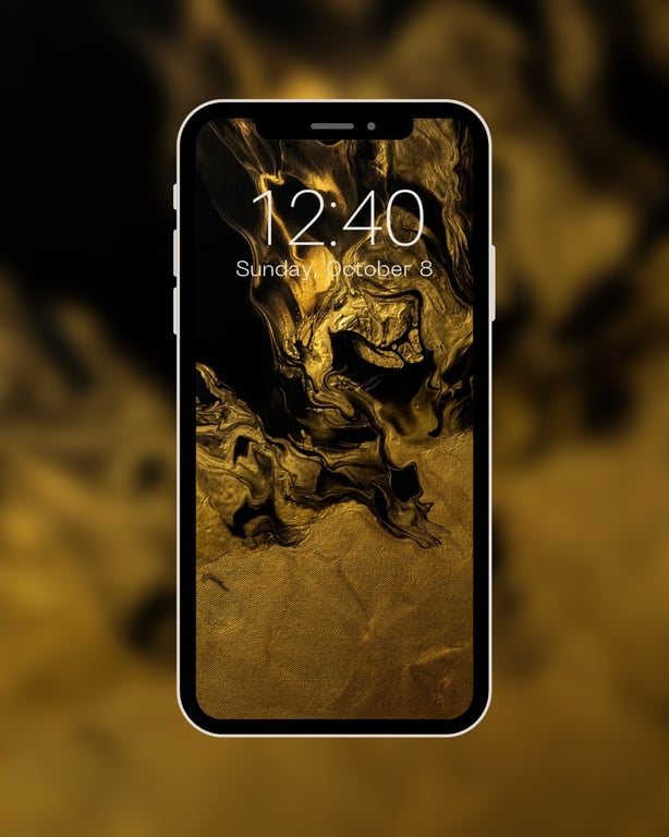 Turning darkness into gold. Wallpaper for the phone 