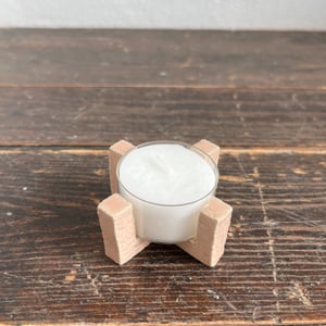 Fyrfadsholder, lyserød – produktbillede