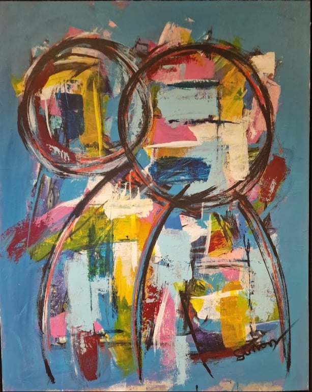 #1164 Maleri 80X100cm  SOLD billede 2
