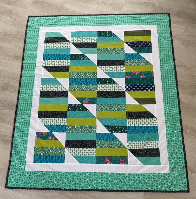 Holbæk tæppet - patchwork tæppe i smukke farver billede 2