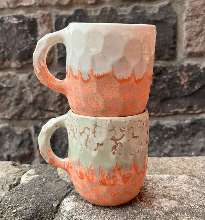 Facetskåret unika kop med hank  billede 6