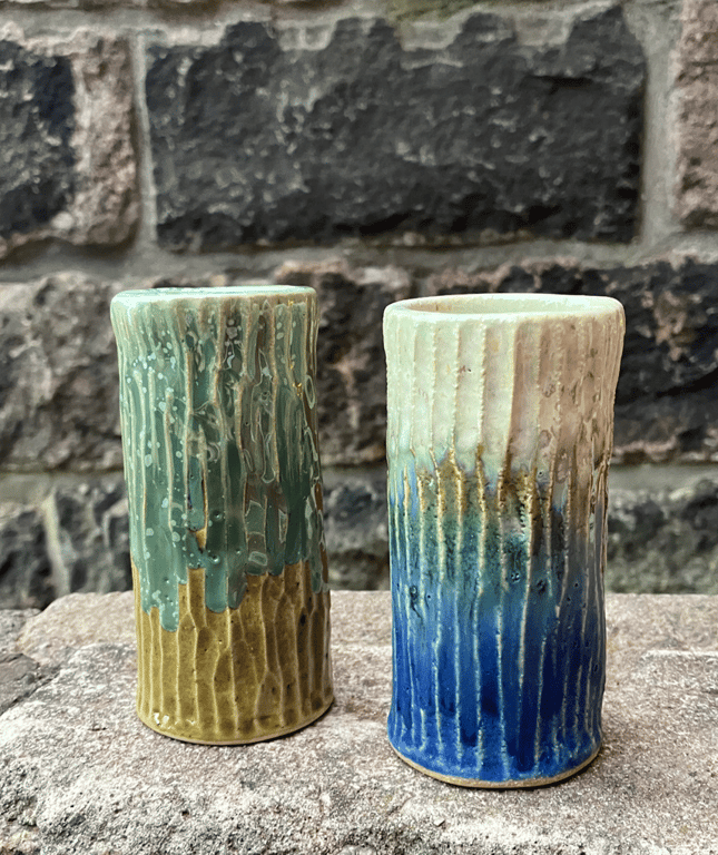 Facetskåret unika vase billede 3