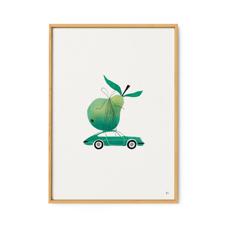 Porsche med pære – plakat billede 2