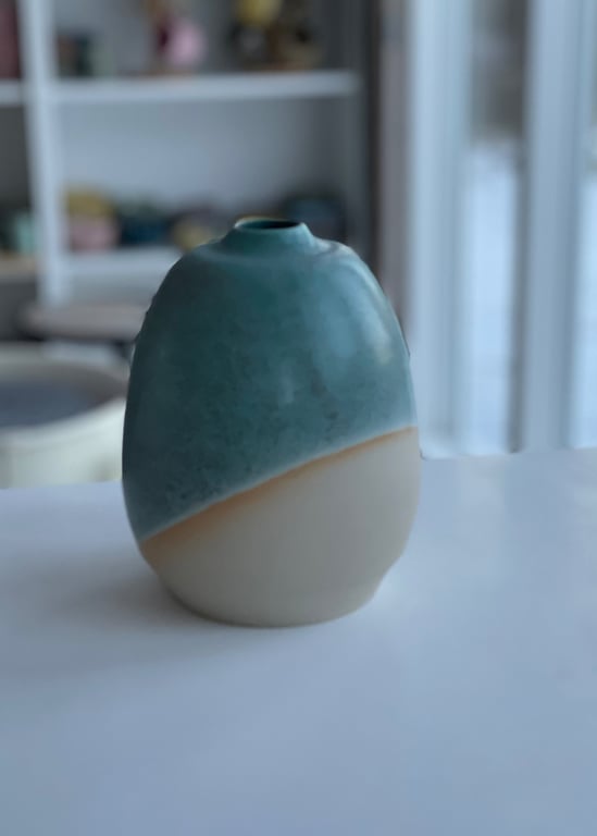 Vase, matgrøn - 15 cm