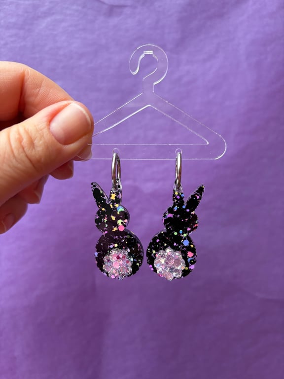 #5 Bunny-bunny i creol (Sort confetti/sølv)