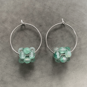 Grøn agat Berries øreringe  – produktbillede