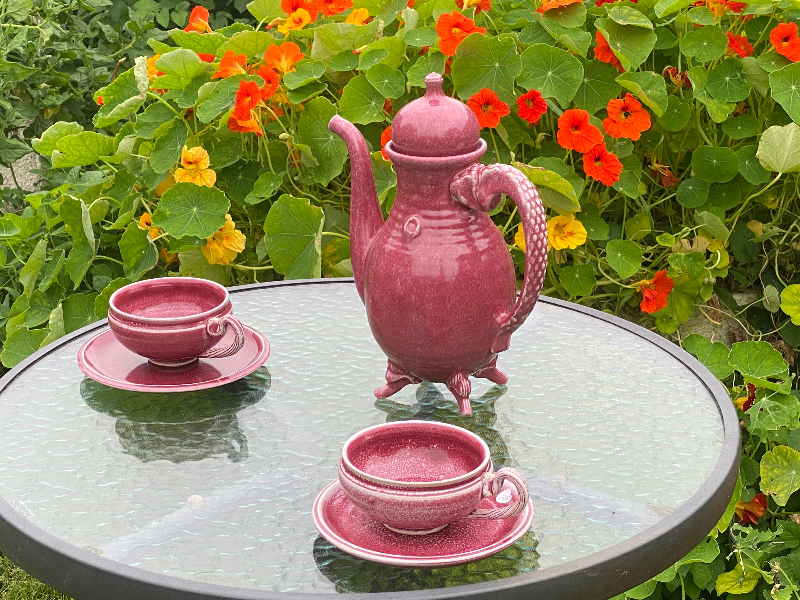 Rød romantisk kop. Mål: bredde 10cm x 5,5cm høj billede 2