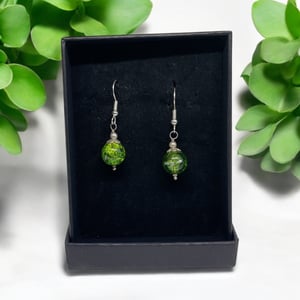 Grønne øreringe  – produktbillede