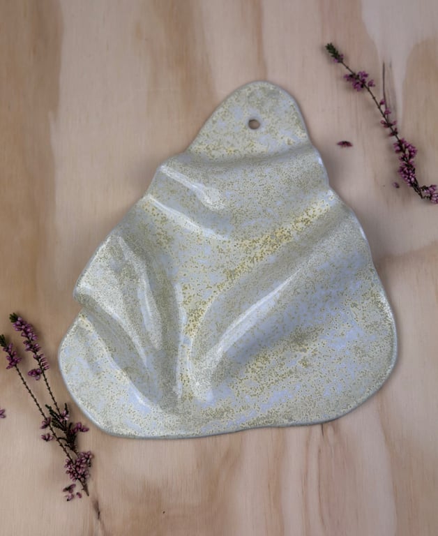 Hvid/gul vægrelief - 23 x 20,5 cm billede 2