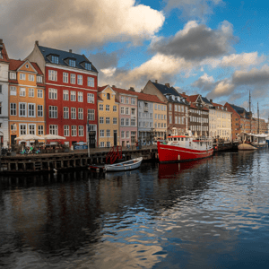 Nyhavn i København en smuk vinterdag – produktbillede
