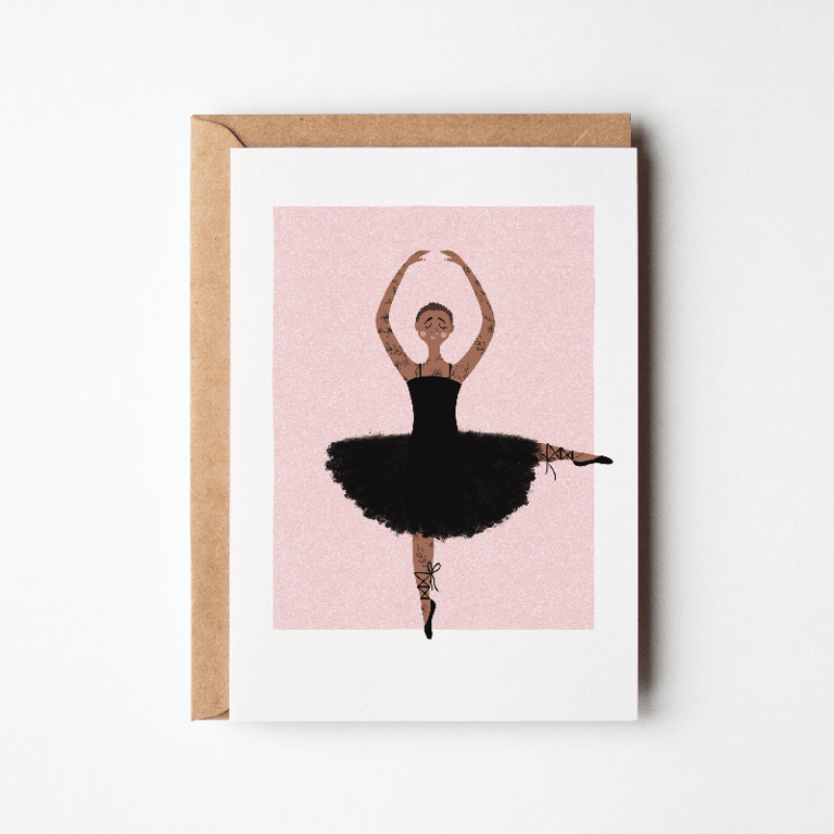 Ballerina – sort – kort