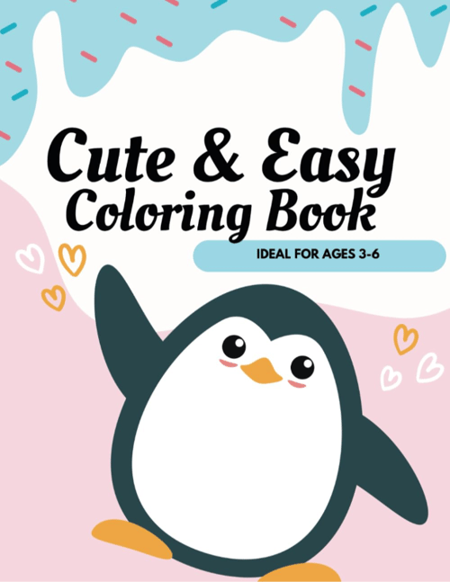Malebog: Cute & Easy Coloring Book