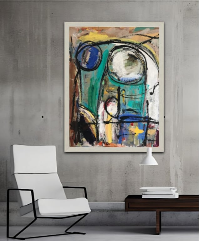 # 1106 Unik Kunstmaleri olie 80 X 100 cm