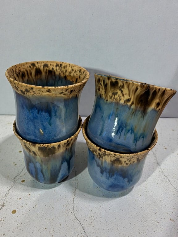 Blå Leopard – håndlavet stentøjskop (3 dl) billede 2