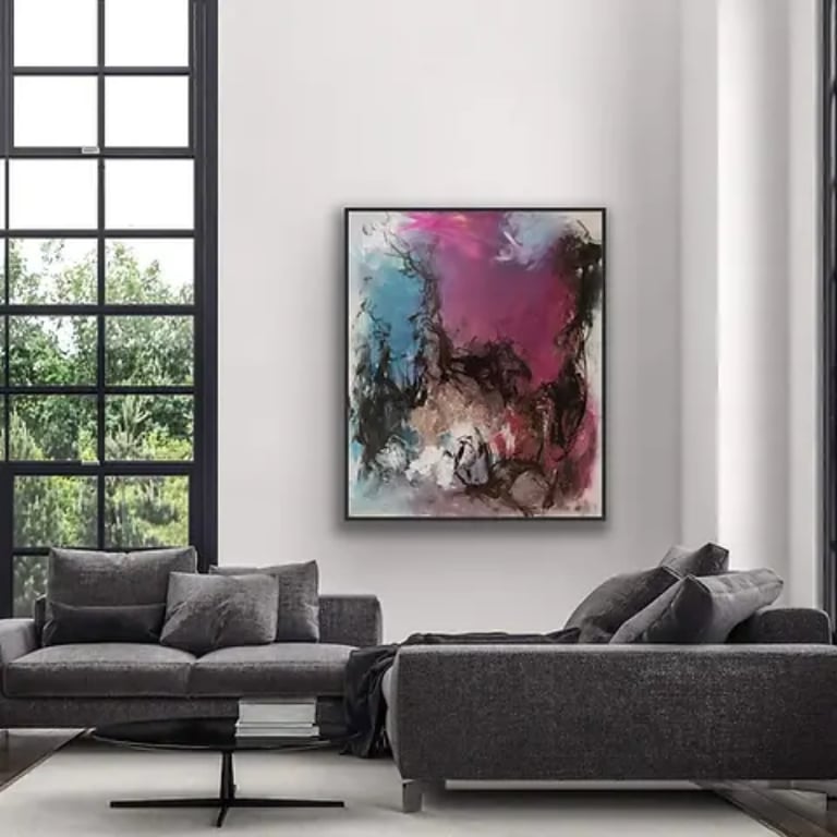 PURPLE RAIN (100x120) billede 3