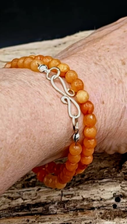 Solstens halskæde / armbånd, sølv - 38 cm. billede 3