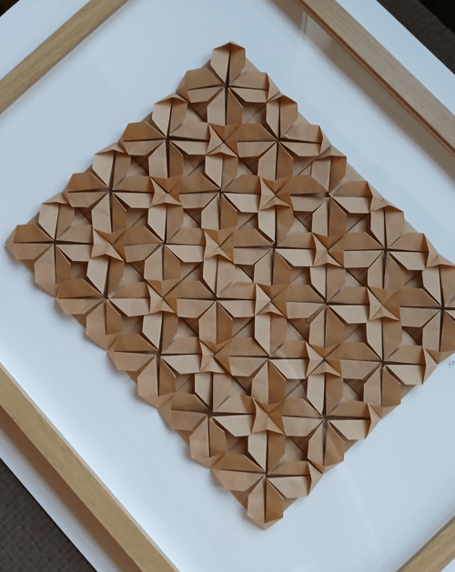40x50cm Foldet værk, naturbrun (3)